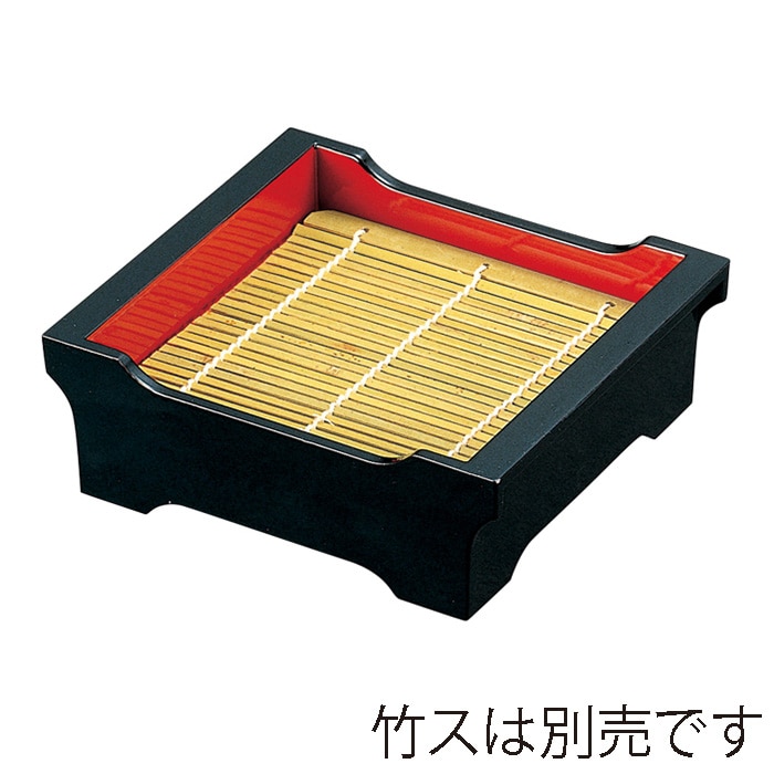 福井クラフト そばセイロ 貴舟ミニセイロ 底板付 黒内朱 46191180 1個(ご注文単位1個)【直送品】