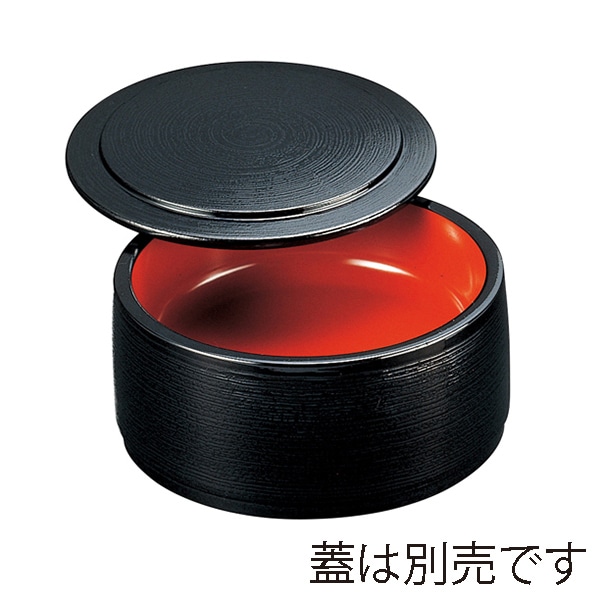 福井クラフト 4寸ミニ桶 親 黒ハジキ刷毛目 内朱 78020010 1個(ご注文単位1個)【直送品】