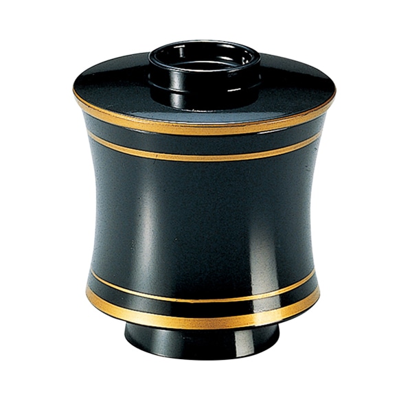 福井クラフト 箸洗い椀　糸巻小吸物椀 黒金ヒモ　内黒 34010010 1個（ご注文単位1個）【直送品】