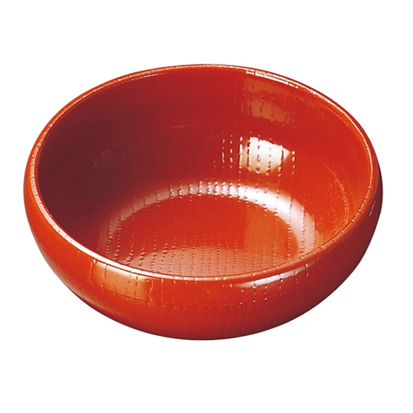 福井クラフト 松花堂用小鉢　木目丸鉢 柿朱 22911050 1個（ご注文単位1個）【直送品】