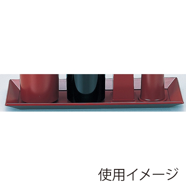 福井クラフト 9.5寸長角カスター 吟朱　裏塗無 70010140 1個（ご注文単位1個）【直送品】