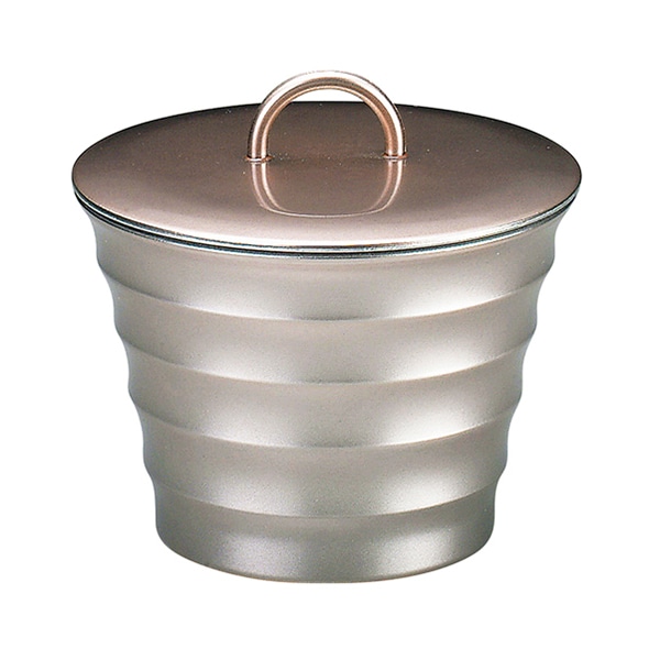 福井クラフト 耐熱小吸椀　リングロクロ目椀　蓋親セット 銀透き　内黒 31000670 1個（ご注文単位1個）【直送品】