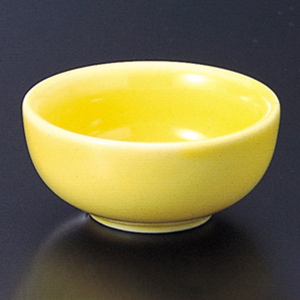 福井クラフト φ55丸珍味鉢 黄 89809310 1個(ご注文単位1個)【直送品】
