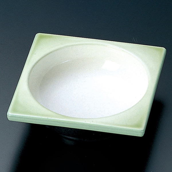 福井クラフト 松花堂用小鉢　満月角鉢 若芽ボカシ 22001100 1個（ご注文単位1個）【直送品】