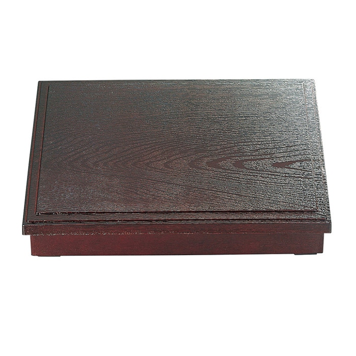 福井クラフト 尺2寸幕の内弁当　木目松花堂　蓋親 溜　内黒 21021320 1個（ご注文単位1個）【直送品】