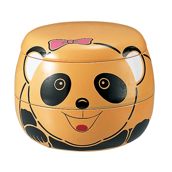 福井クラフト お子様パンダ弁当　仕切付セット　蓋親 オレンジ 25910675 1個（ご注文単位1個）【直送品】