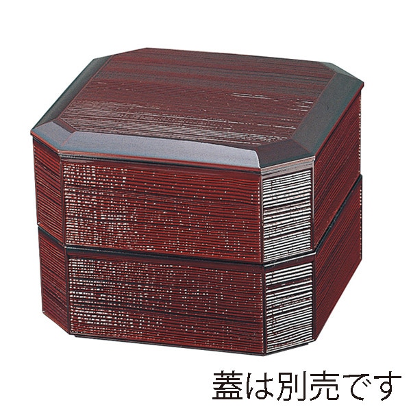 福井クラフト 5.5寸ヘギ目縁高重　親1個 溜　内朱 21042542 1個（ご注文単位1個）【直送品】