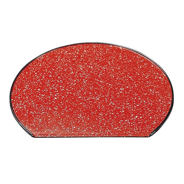 福井クラフト ミニトレー　7.5寸　半月両面盆 黒天朱／朱銀平目 51166510 1枚（ご注文単位1枚）【直送品】