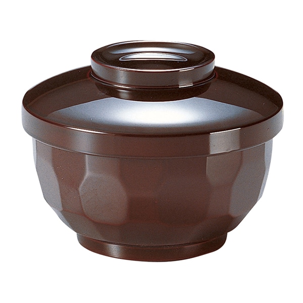 福井クラフト 飯器　亀甲飯器浅型　蓋親セット 溜　内朱 33601560 1個（ご注文単位1個）【直送品】