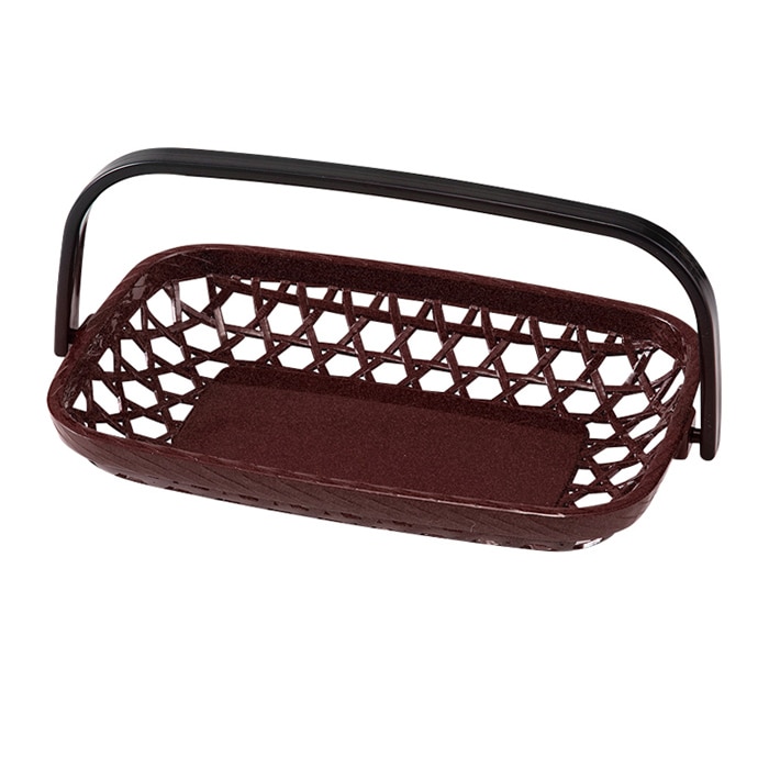 福井クラフト 竹盛篭　6.5寸長角手提篭 ウルミ 51204292 1個（ご注文単位1個）【直送品】