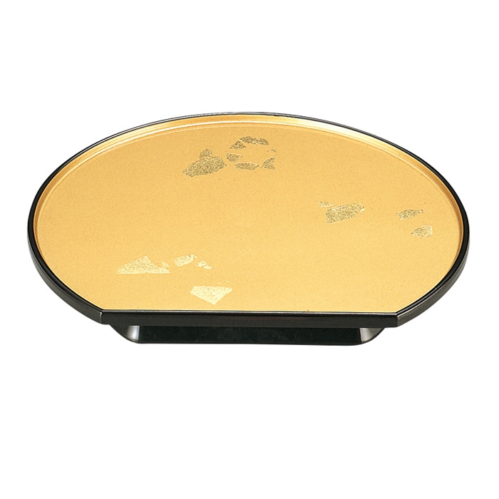 福井クラフト 盛皿　8寸半月高台皿 金箔オトシ 51132760 1個（ご注文単位1個）【直送品】