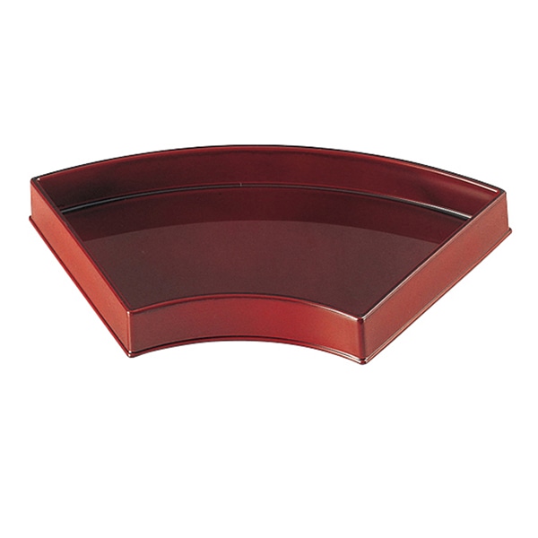 福井クラフト 前菜盛器　耐熱扇流盛器 吟朱 51306390 1個（ご注文単位1個）【直送品】