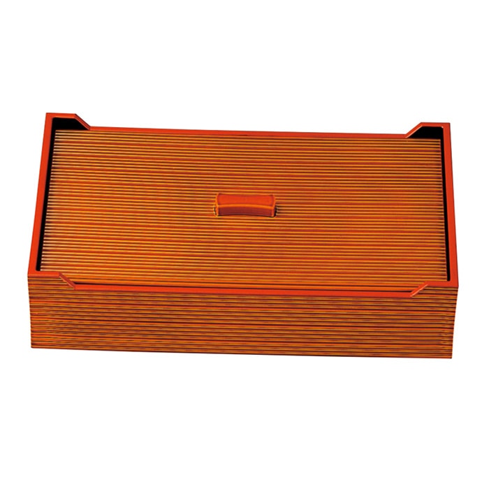 福井クラフト 源氏錦弁当 蓋親 春慶内黒 24021720 1個(ご注文単位1個)【直送品】