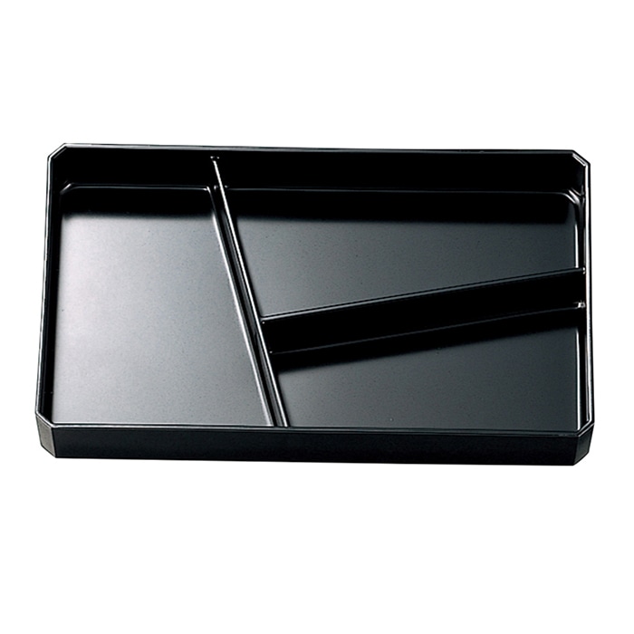 福井クラフト 錦弁当・源氏弁当用三ツ仕切 A 内黒 24021750 1個(ご注文単位1個)【直送品】