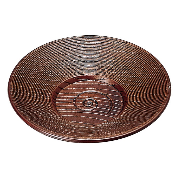 福井クラフト 3.8寸干筋木目渦茶托 ケヤキ塗 82154510 1個（ご注文単位1個）【直送品】