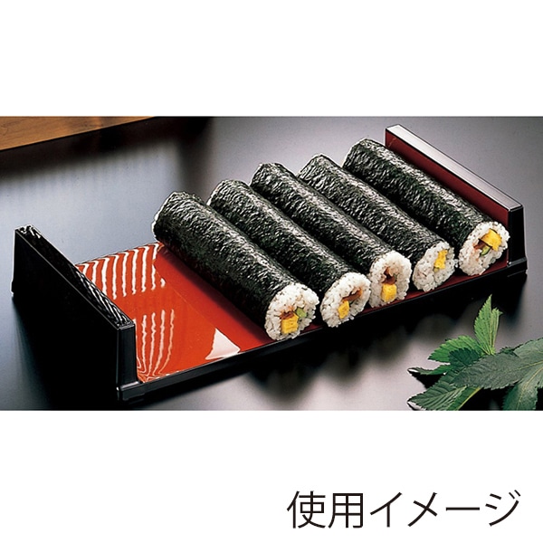 福井クラフト DX寿司台 黒内朱 78060210 1個（ご注文単位1個）【直送品】