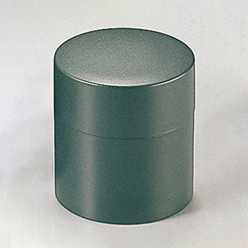 福井クラフト つつ型茶筒 グリーン乾漆 81163250 1個（ご注文単位1個）【直送品】