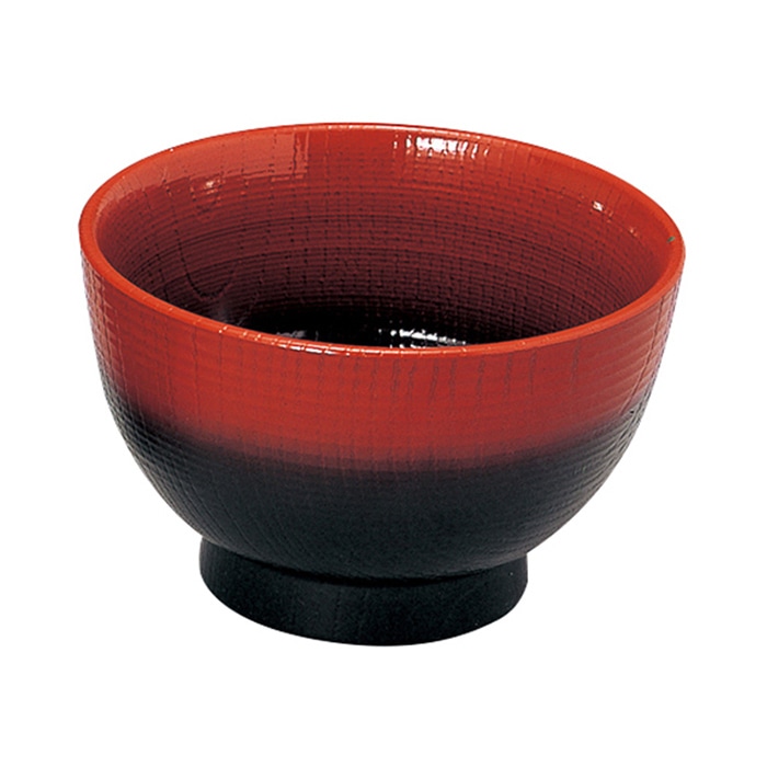 福井クラフト 耐熱丼　長寿木目丼　大 朱ぼかし 21080110 1個（ご注文単位1個）【直送品】