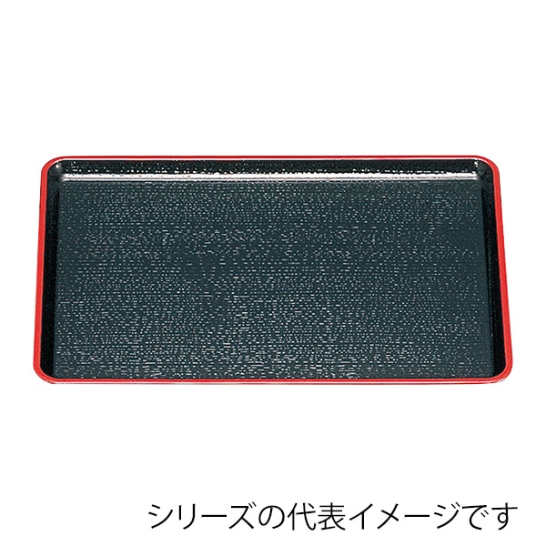 福井クラフト 長角トレー　尺5　新盆 黒天朱SL 15232200 1枚（ご注文単位1枚）【直送品】