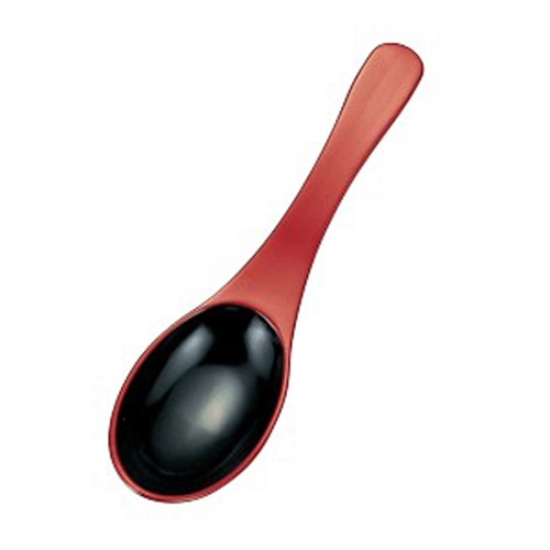 福井クラフト 耐熱ABS樹脂　レンゲ 朱内黒塗 48140860 1個（ご注文単位1個）【直送品】