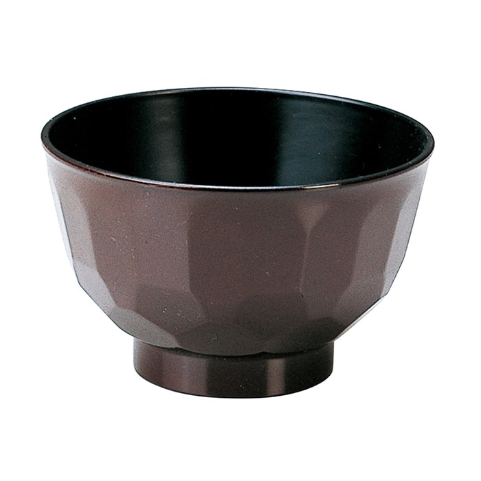 福井クラフト 汁椀　無地亀甲汁椀 溜　内黒 32602530 1個（ご注文単位1個）【直送品】