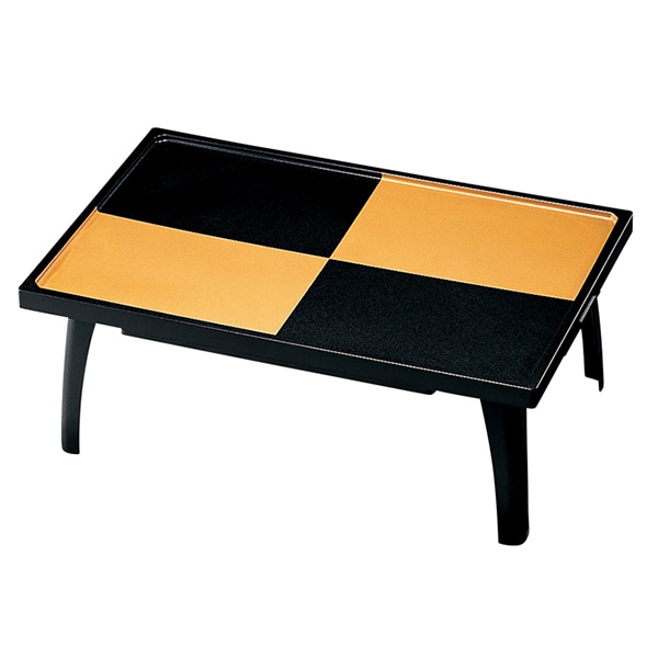 福井クラフト お膳　2尺4寸長手高砂膳　片面タイプ　足付セット 金／市松タタキ 11060840 1個（ご注文単位1個）【直送品】