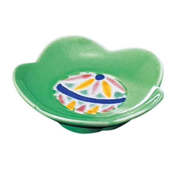 福井クラフト 陶器珍味　梅花 グリーン 12015050 1個（ご注文単位1個）【直送品】