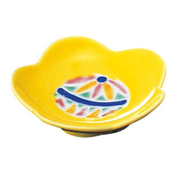 福井クラフト 陶器珍味　梅花 黄釉 12015060 1個（ご注文単位1個）【直送品】