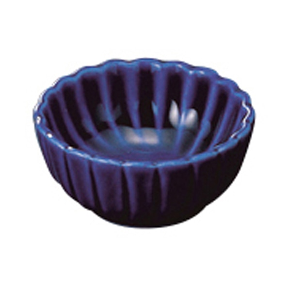 福井クラフト 陶器珍味　ひねり菊 瑠璃 12015080 1個（ご注文単位1個）【直送品】