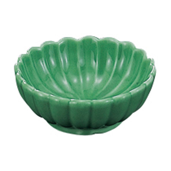 福井クラフト 陶器珍味　菊鉢　中 グリーン 12015170 1個（ご注文単位1個）【直送品】