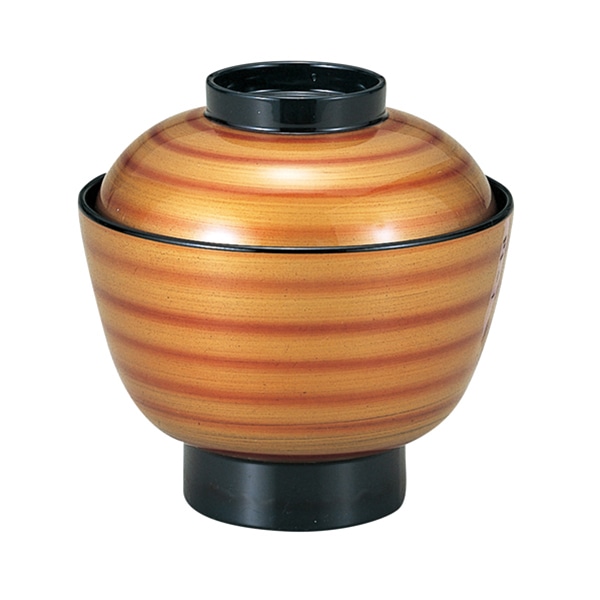 福井クラフト 小吸椀　積楽無地椀　蓋親セット アップルライン　内黒 12017140 1個（ご注文単位1個）【直送品】