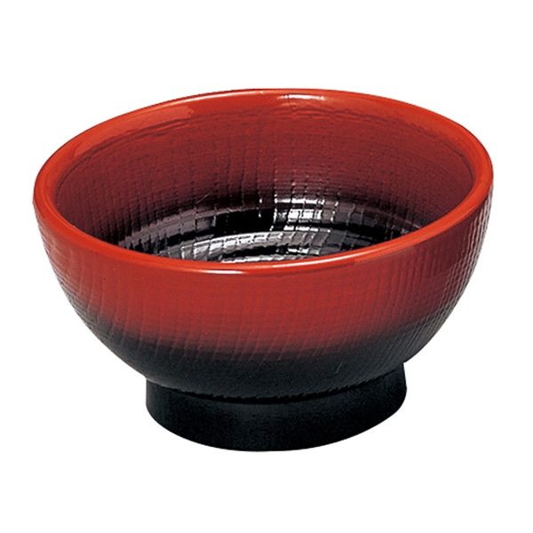 福井クラフト 耐熱丼　長寿木目丼　小 朱ぼかし 12017300 1個（ご注文単位1個）【直送品】