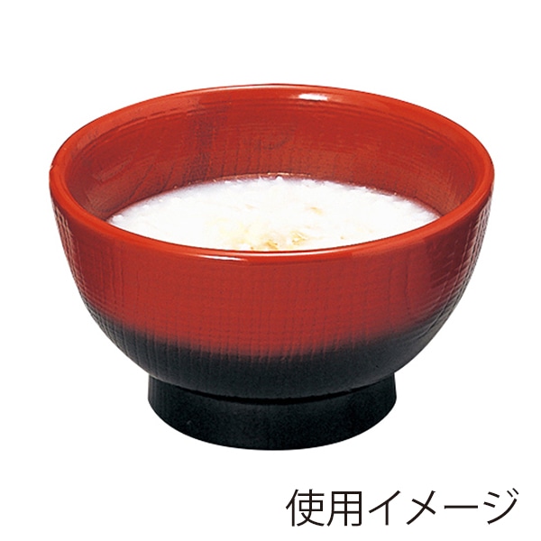 福井クラフト 耐熱丼　長寿木目丼　中 朱ぼかし 12017310 1個（ご注文単位1個）【直送品】