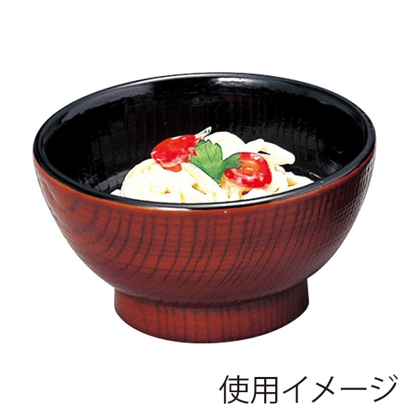 福井クラフト 耐熱丼　長寿木目丼　小 栃　内黒 12017320 1個（ご注文単位1個）【直送品】