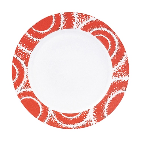 福井クラフト φ160寿司皿　光輪 オレンジ 12020700 1個（ご注文単位1個）【直送品】