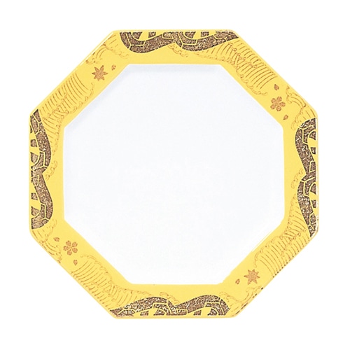 福井クラフト 八角寿司皿　御所車 銀杏 12022490 1個（ご注文単位1個）【直送品】