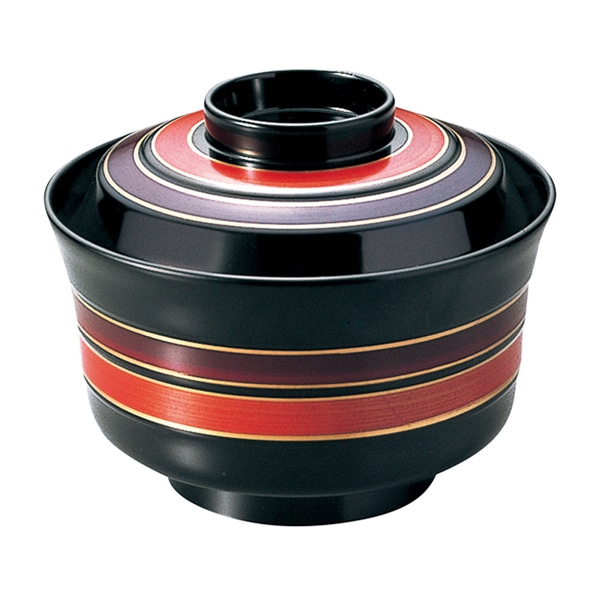 福井クラフト 小吸椀 段付小吸椀 蓋親セット 幸輪 内黒 12023670 1個(ご注文単位1個)【直送品】