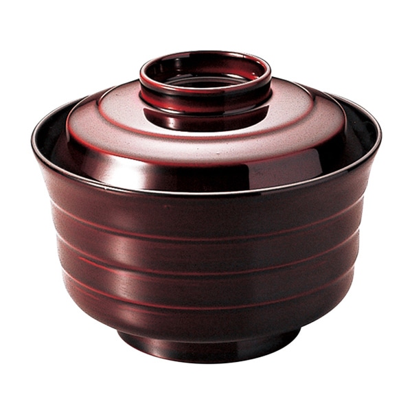 福井クラフト 小吸椀 段付小吸椀 蓋親セット PT溜 内黒 12023680 1個(ご注文単位1個)【直送品】