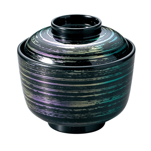 福井クラフト 耐熱忍小吸椀 蓋親セット 虹霞 内黒 12023730 1個(ご注文単位1個)【直送品】