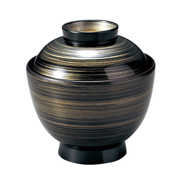 福井クラフト 耐熱小吸椀 3.2寸 玉子椀 蓋親セット カスリ刷毛目 内黒 12023900 1個(ご注文単位1個)【直送品】