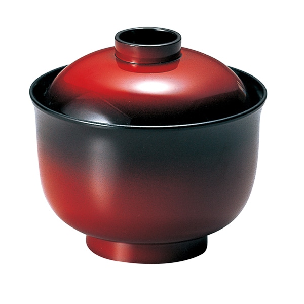 福井クラフト 耐熱小吸椀 3.3寸 ゆり型小吸椀 蓋親セット 夕焼け 内黒 12023990 1個(ご注文単位1個)【直送品】