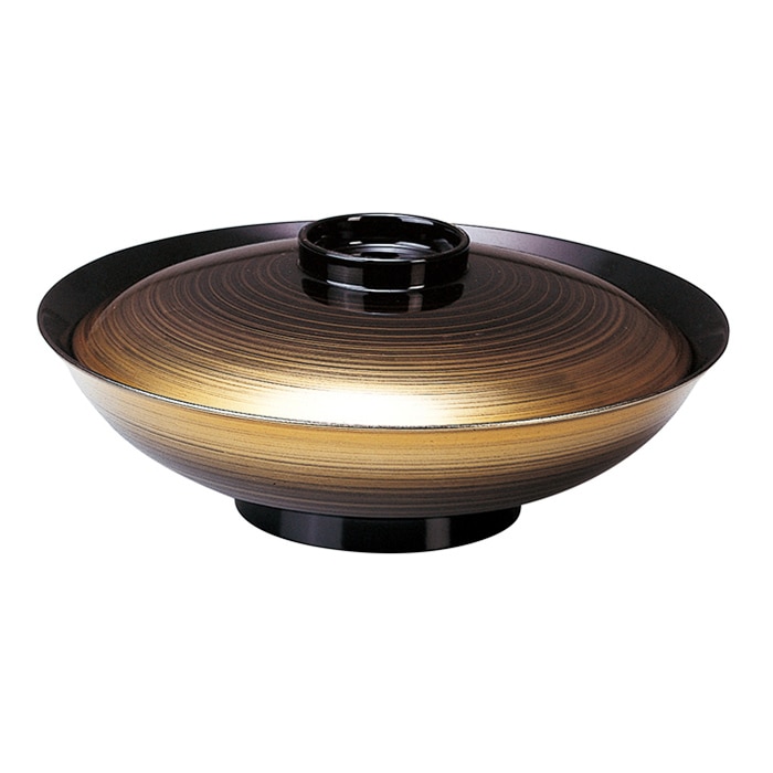 福井クラフト 雑煮椀 8寸 煮物椀 蓋親セット 金カスミライン 内黒 12025880 1個(ご注文単位1個)【直送品】