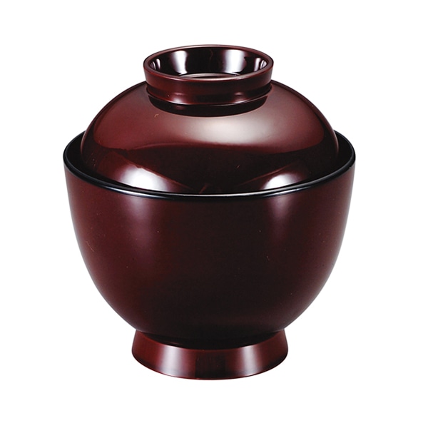 福井クラフト 耐熱小吸椀 3.2寸 玉子椀 蓋親セット 溜 内黒 12033150 1個(ご注文単位1個)【直送品】