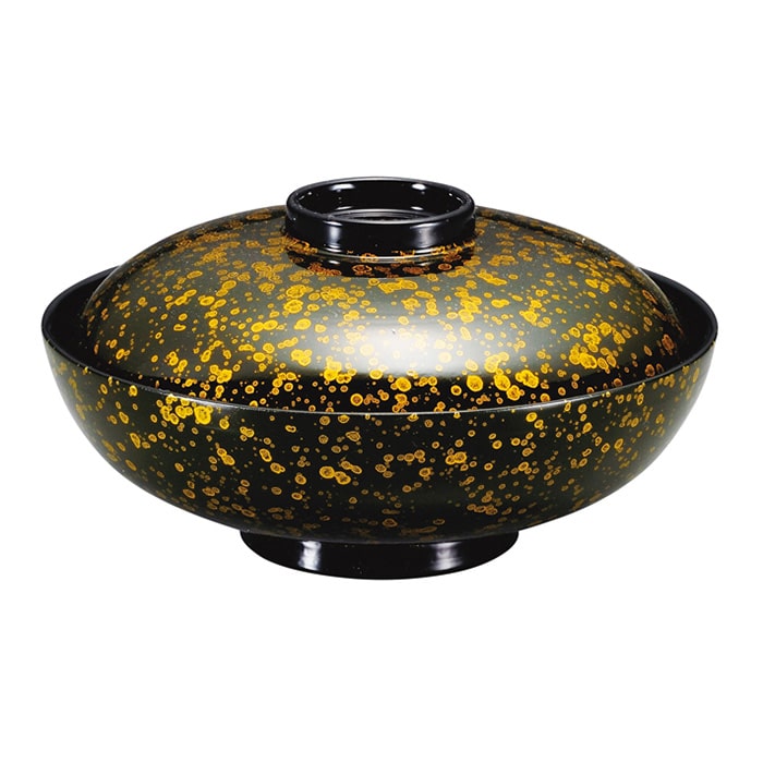 福井クラフト 耐熱雑煮椀 4.5寸 丸駒椀 蓋親セット 青津軽 内黒 12033600 1個(ご注文単位1個)【直送品】