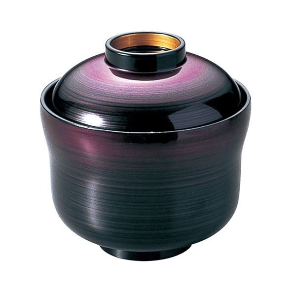 福井クラフト 耐熱佑ひさご小吸椀 蓋親セット 紫光 内黒 12033790 1個(ご注文単位1個)【直送品】