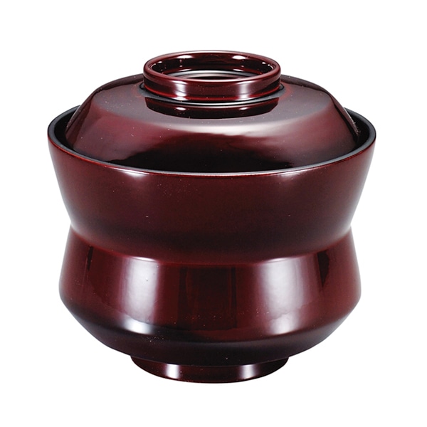 福井クラフト 耐熱杵型吸物椀 蓋親セット 溜 内黒 12033870 1個(ご注文単位1個)【直送品】