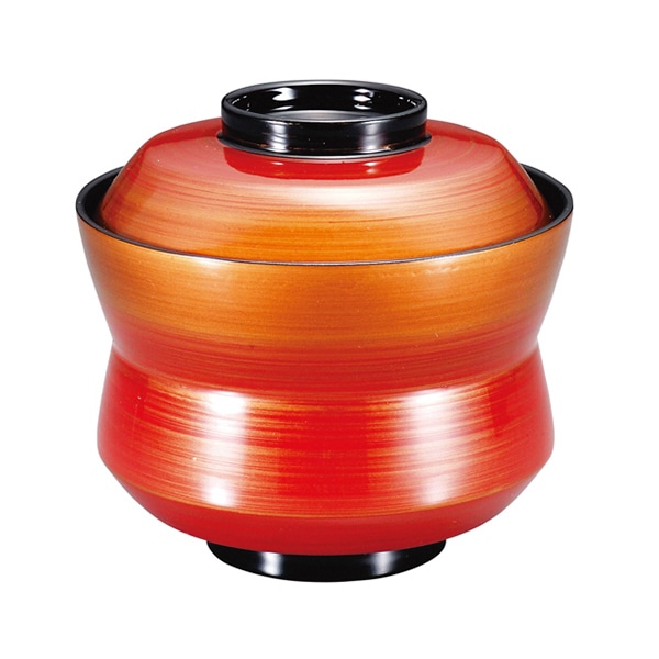 福井クラフト 耐熱杵型吸物椀 蓋親セット ルビーゴールド 内黒 12033880 1個(ご注文単位1個)【直送品】