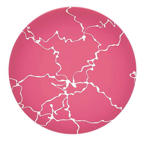 福井クラフト 耐熱φ150寿司皿　乱糸塗 ピンク乱糸 12041840 1個（ご注文単位1個）【直送品】