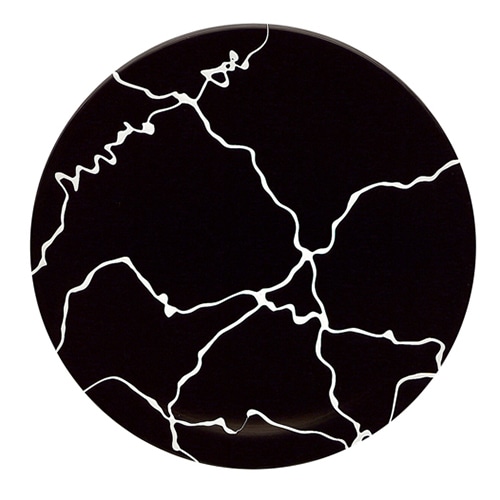 福井クラフト 耐熱φ150寿司皿　乱糸塗 黒乱糸 12041870 1個（ご注文単位1個）【直送品】