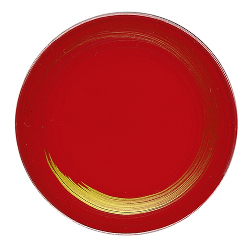 福井クラフト 耐熱φ150寿司皿 赤一筆 12042440 1個（ご注文単位1個）【直送品】